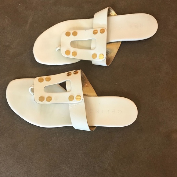 Celine Shoes - Celine leather sandals size 8.5